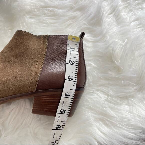 Madewell | Womens The Cait Ankle Boot Bootie Suede & Leather Brown & Tan Pointed - Picture 4 of 8